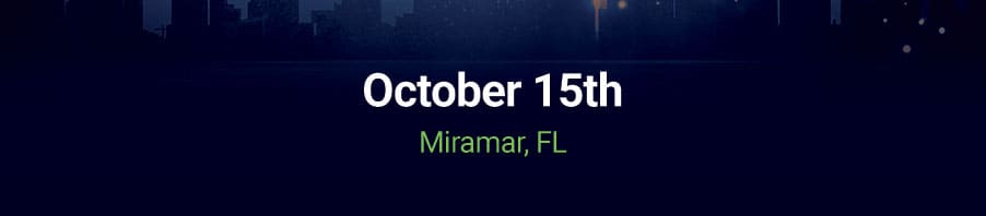 October 15th in Miramar, FL