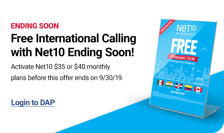 Ending Soon - Free International Calling with Net10